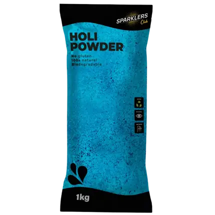 Poudre Holi Bleu - Sachet de 1kg