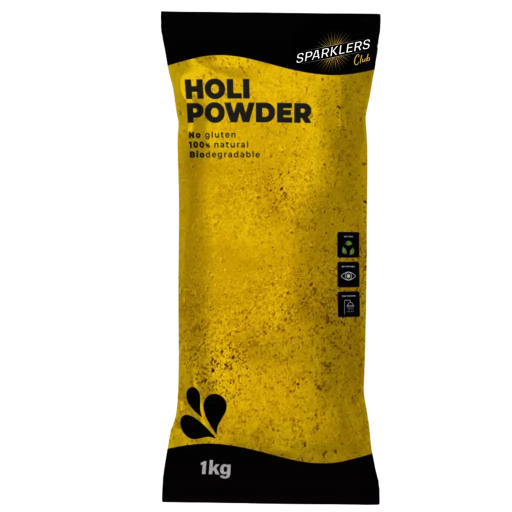 Poudre Holi Jaune - Sachet de 1kg