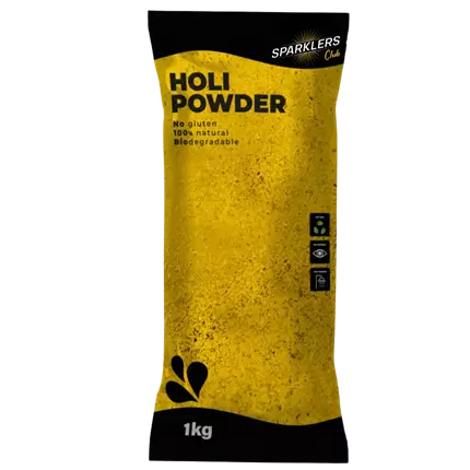 Poudre Holi Jaune - Sachet de 1kg