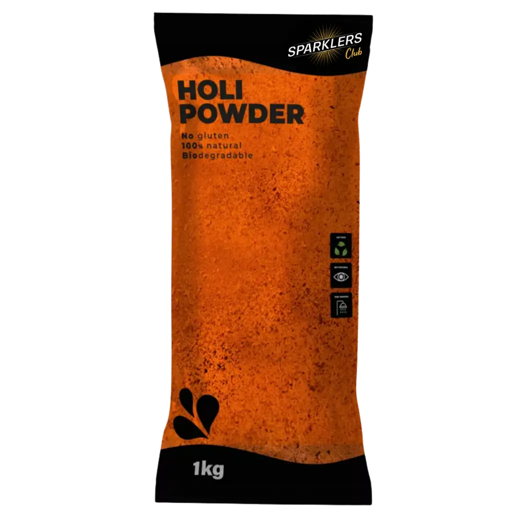 Poudre Holi Orange - Sachet de 1kg