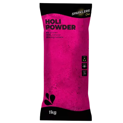 Poudre Holi Rose - Sachet de 1kg