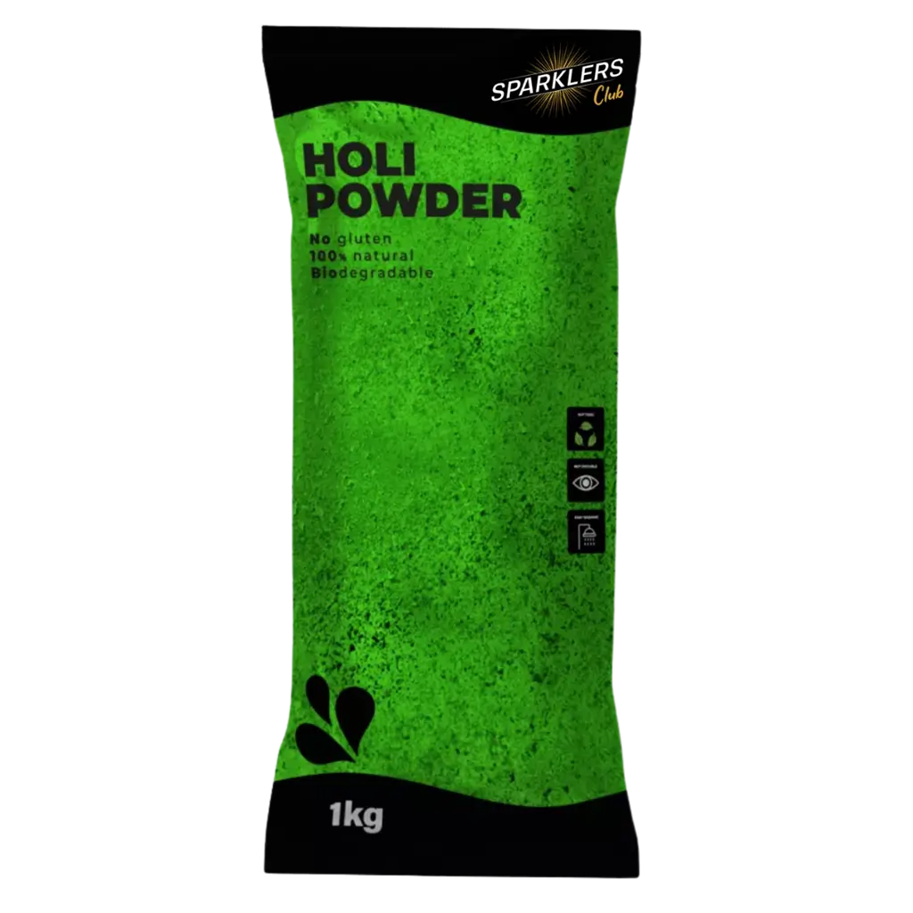 Poudre Holi Vert - Sachet de 1kg