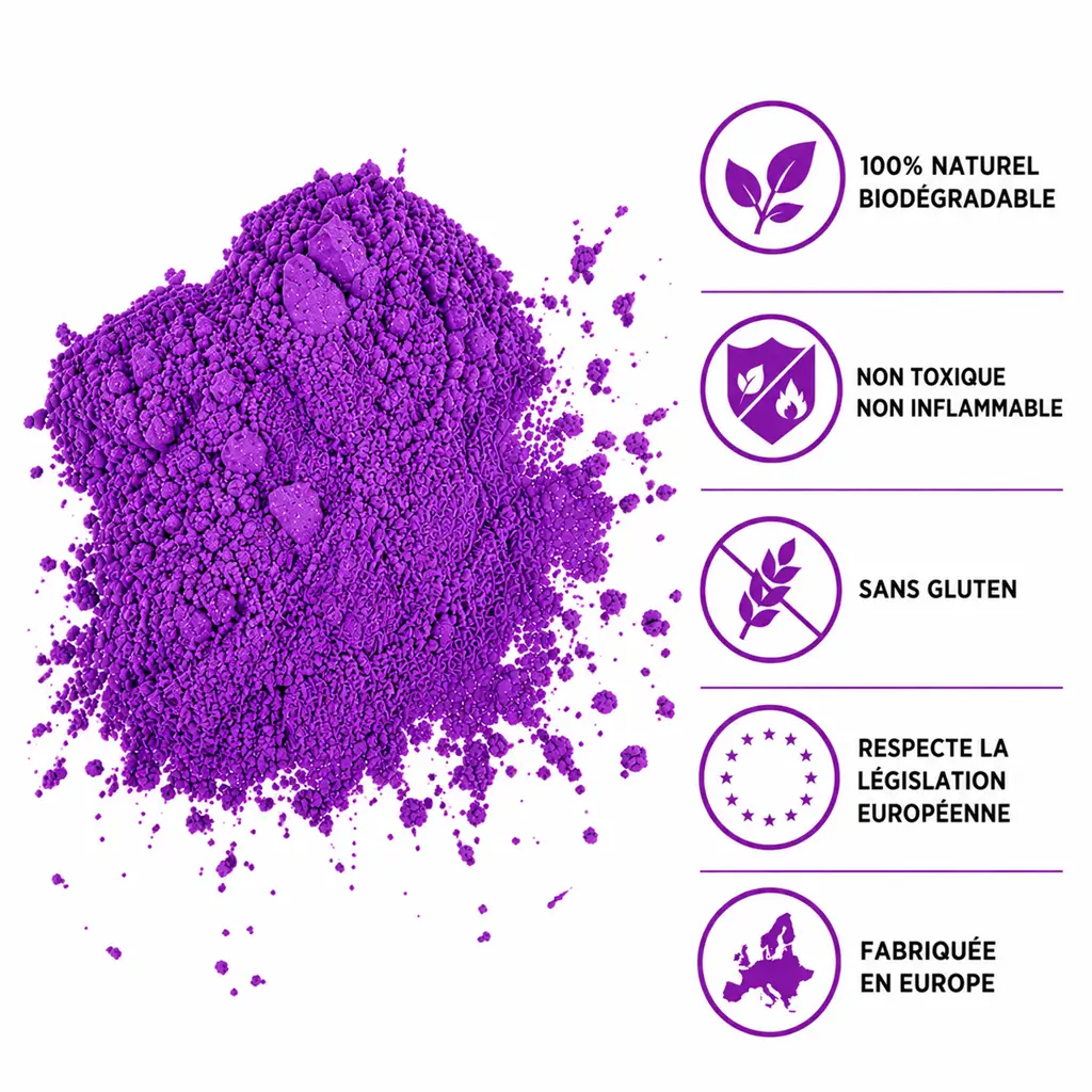 Poudre Holi Violet - Sachet de 1kg