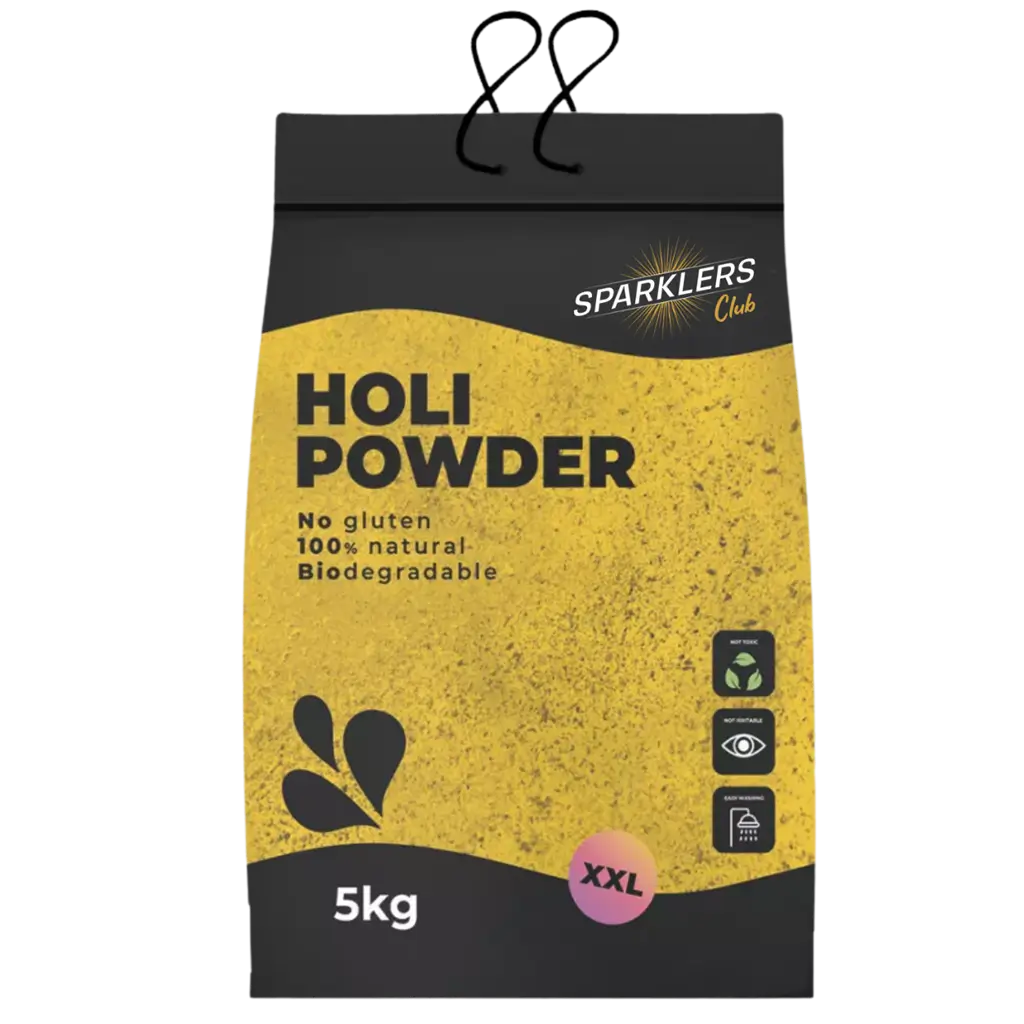 Poudre Holi JAUNE - Sac de 5kg