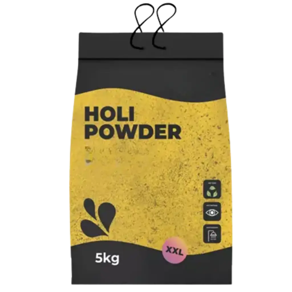 Poudre Holi JAUNE - Sac de 5kg