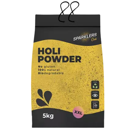 Poudre Holi JAUNE - Sac de 5kg