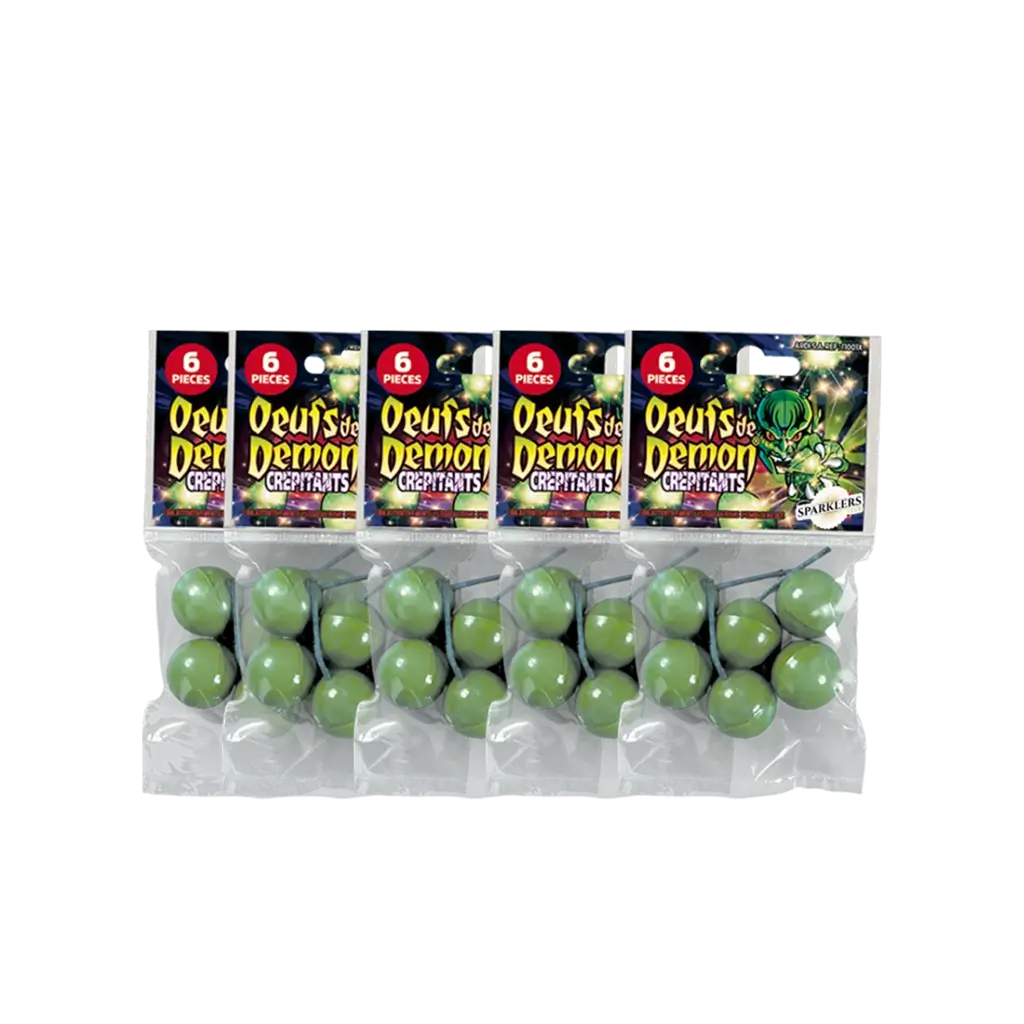 Lot de 5 paquets de Pétards 6 oeufs de démon crépitants