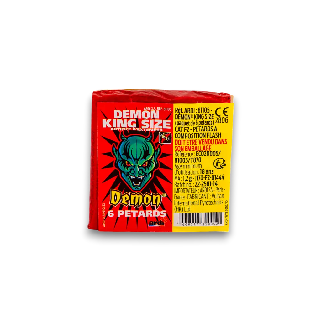 Lot de 10 paquets Pétard DÉMON® KING SIZE (6 unités/paquet) mamouth 1