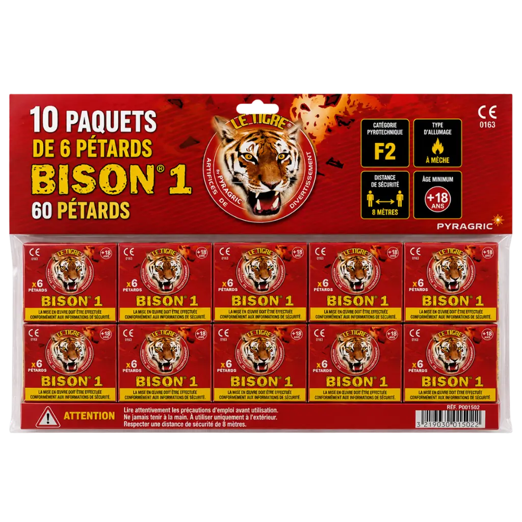 Lo de 10 paquets de pétards BISON® 1 (6 unités/paquet)