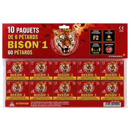 Lo de 10 paquets de pétards BISON® 1 (6 unités/paquet)