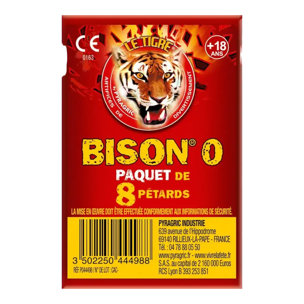 Lot de 10 paquets de pétards BISON® 0 (8 unités/paquet)