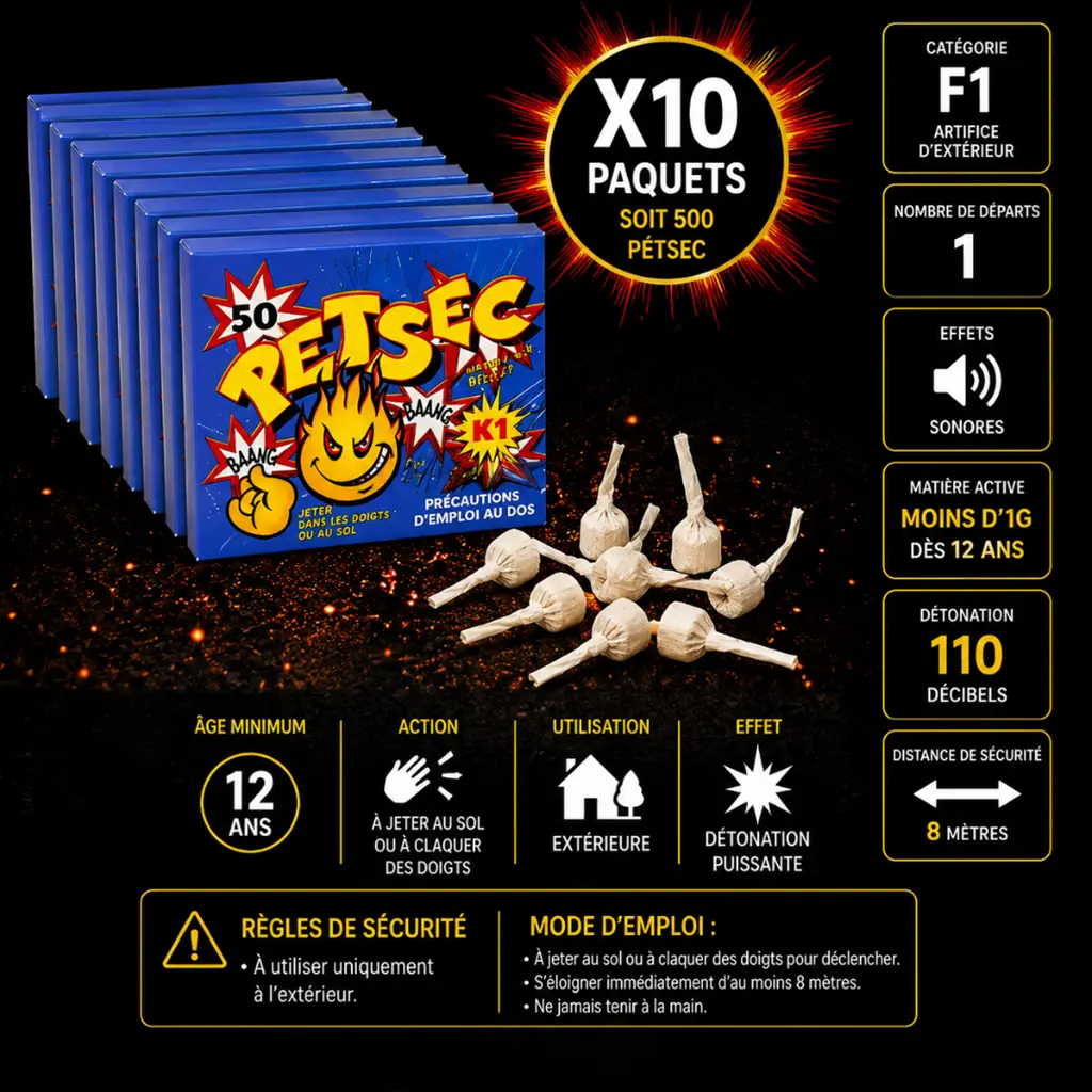 Lot de 10 boites de PETSEC®