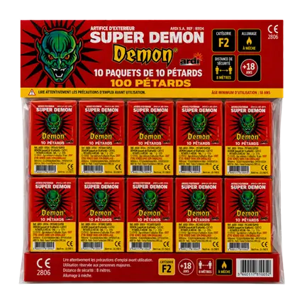 Lot de 10 paquets de Pétard super DÉMON® (10 unités/paquet)