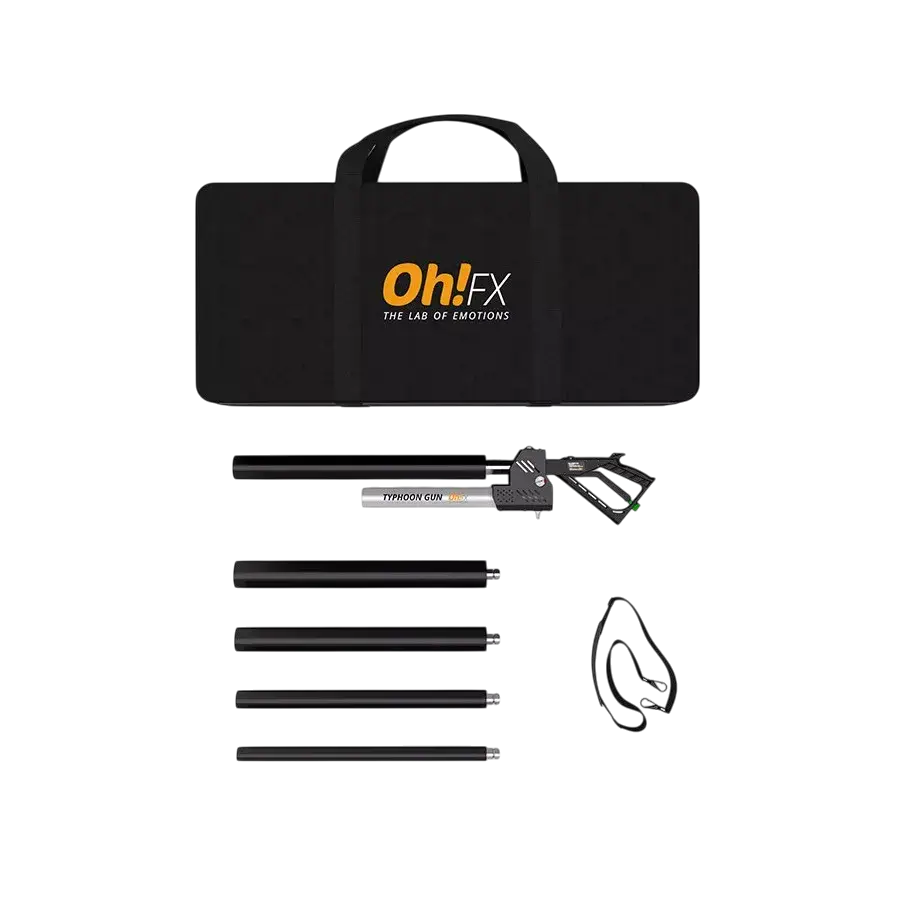 OhFx® TYPHOON GUN - Pistolet à T-shirt, Confettis et Poudre Holi