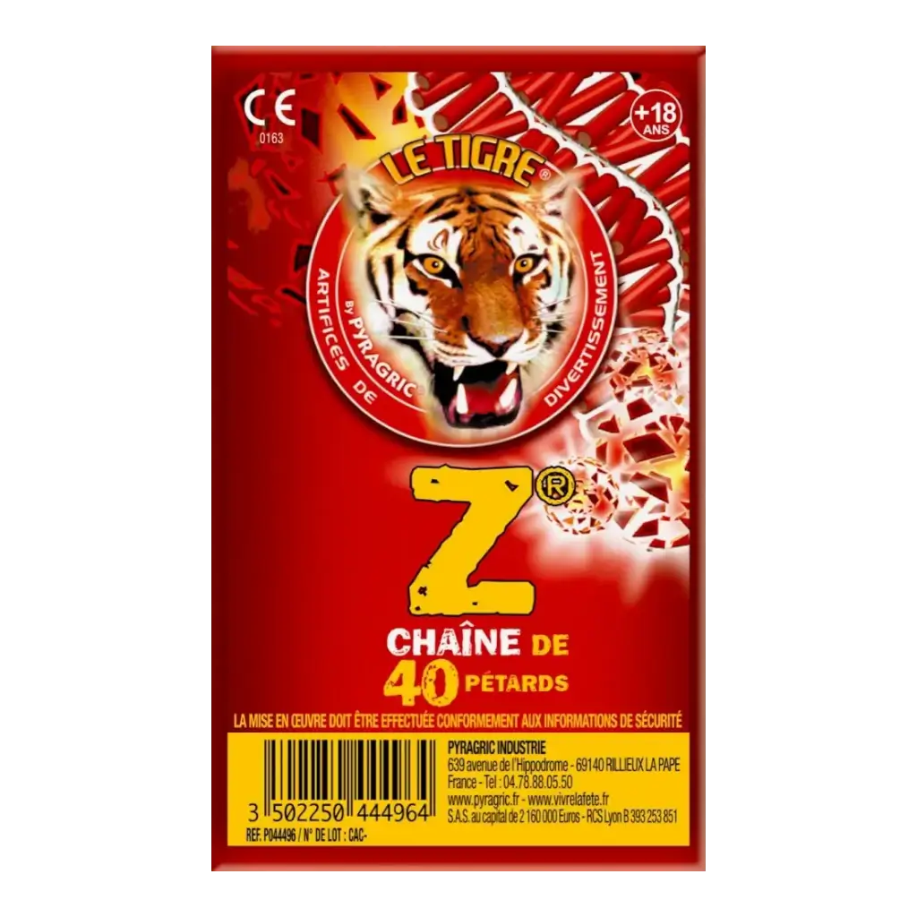Lot de 10 paquets de pétards LE TIGRE® Z®