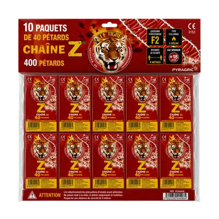 Lot de 10 paquets de pétards LE TIGRE® Z®