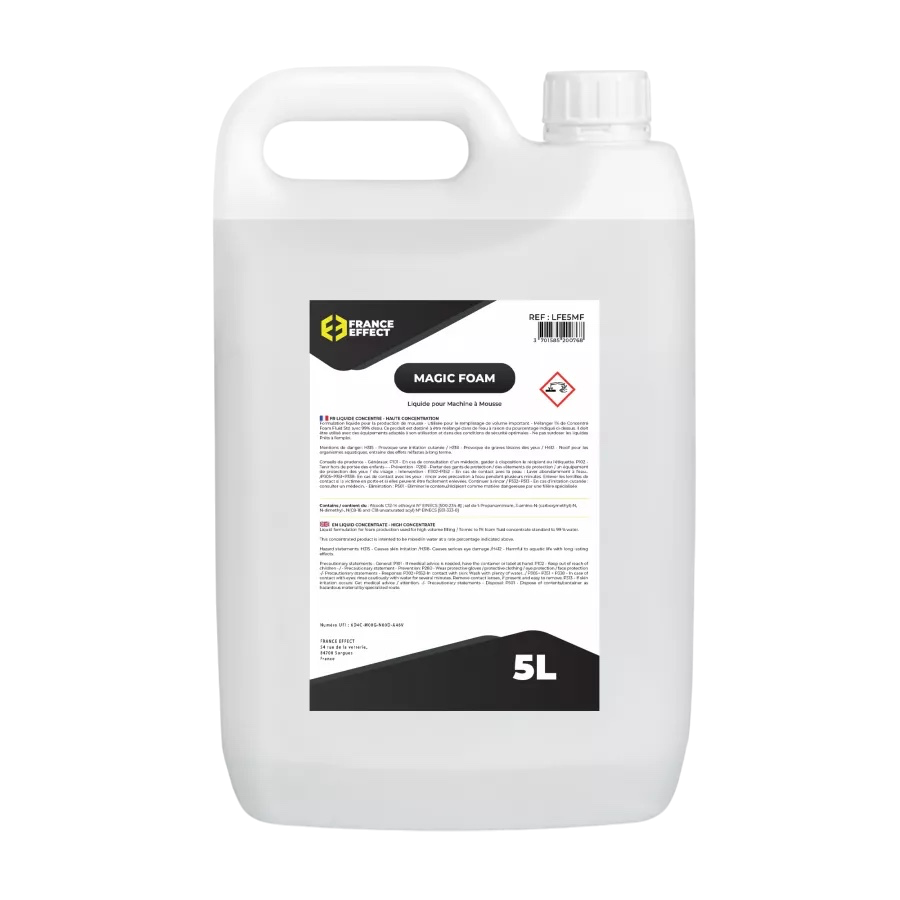 Liquide à mousse Hyper Concentré 1% pour machine à mousse - Magic Foam® 5L