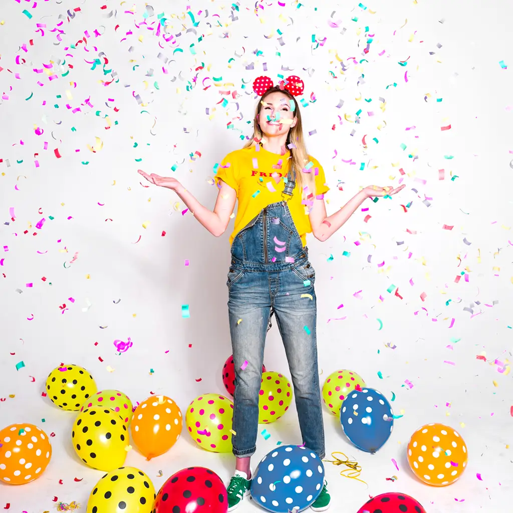 Lot de 6 Canons à confettis 80 CM Multicolore