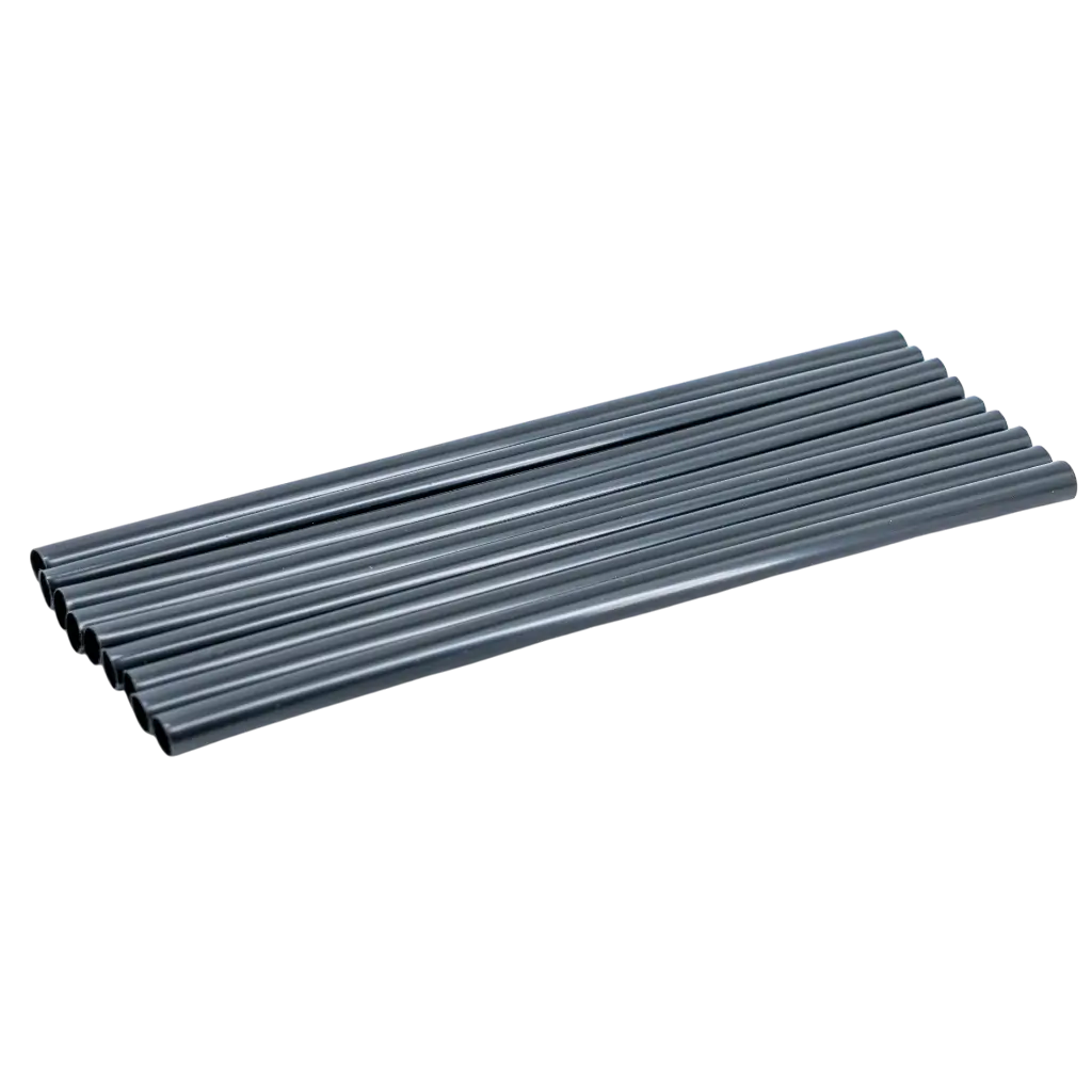 Paille en PP ÉCONOMIQUE noir 20cm ø 5mm –Certifiée alimentaire &amp; réutilisable – 56 sachets de 250