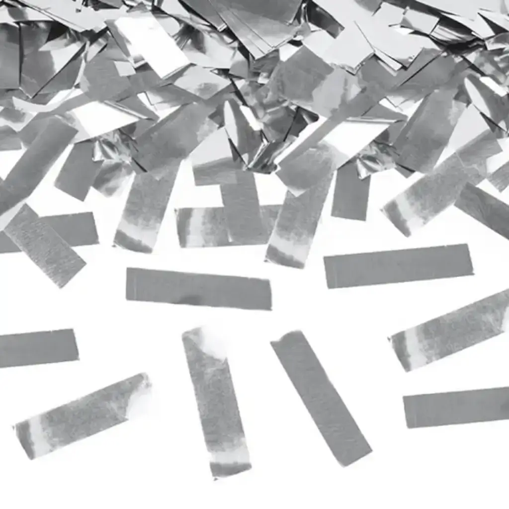 Lot de 2 de Canons à confettis 80 CM Silver