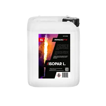 Liquide Isopar L pour machine à flammes – 5 L