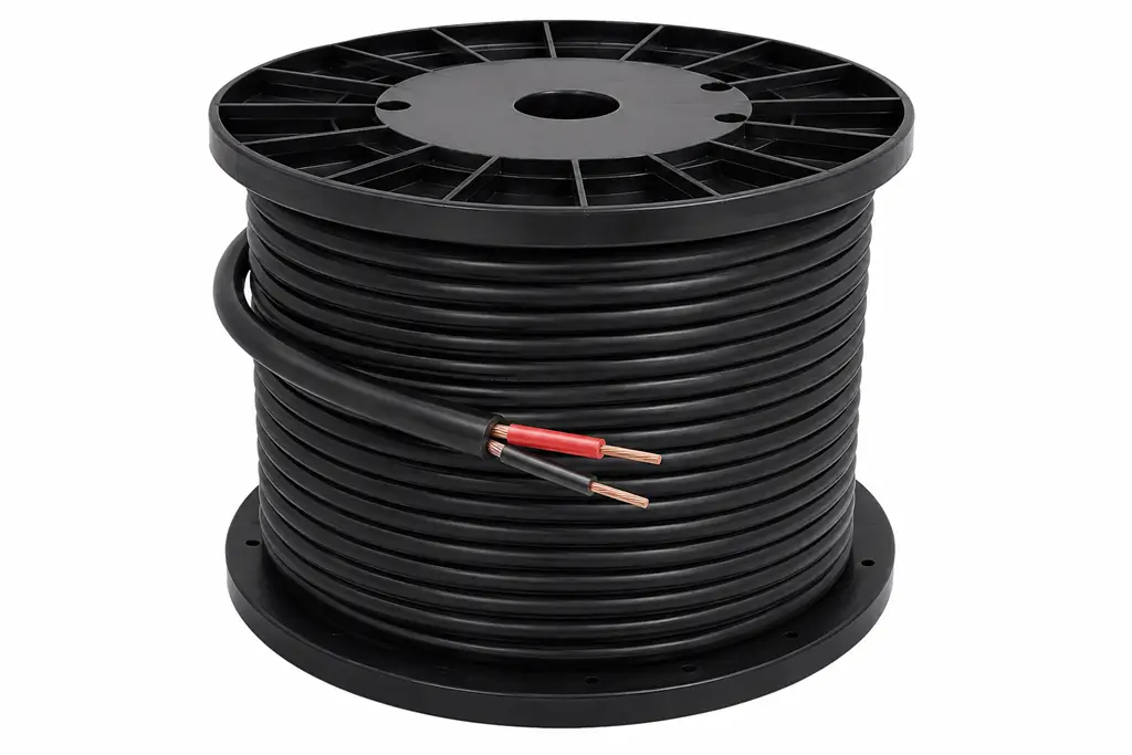 Bobine de Câble DMX 100 mètres, 6mm, couleur noir - 2 conducteurs + blindage