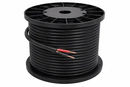 Bobine de Câble DMX 100 mètres, 6mm, couleur noir - 2 conducteurs + blindage