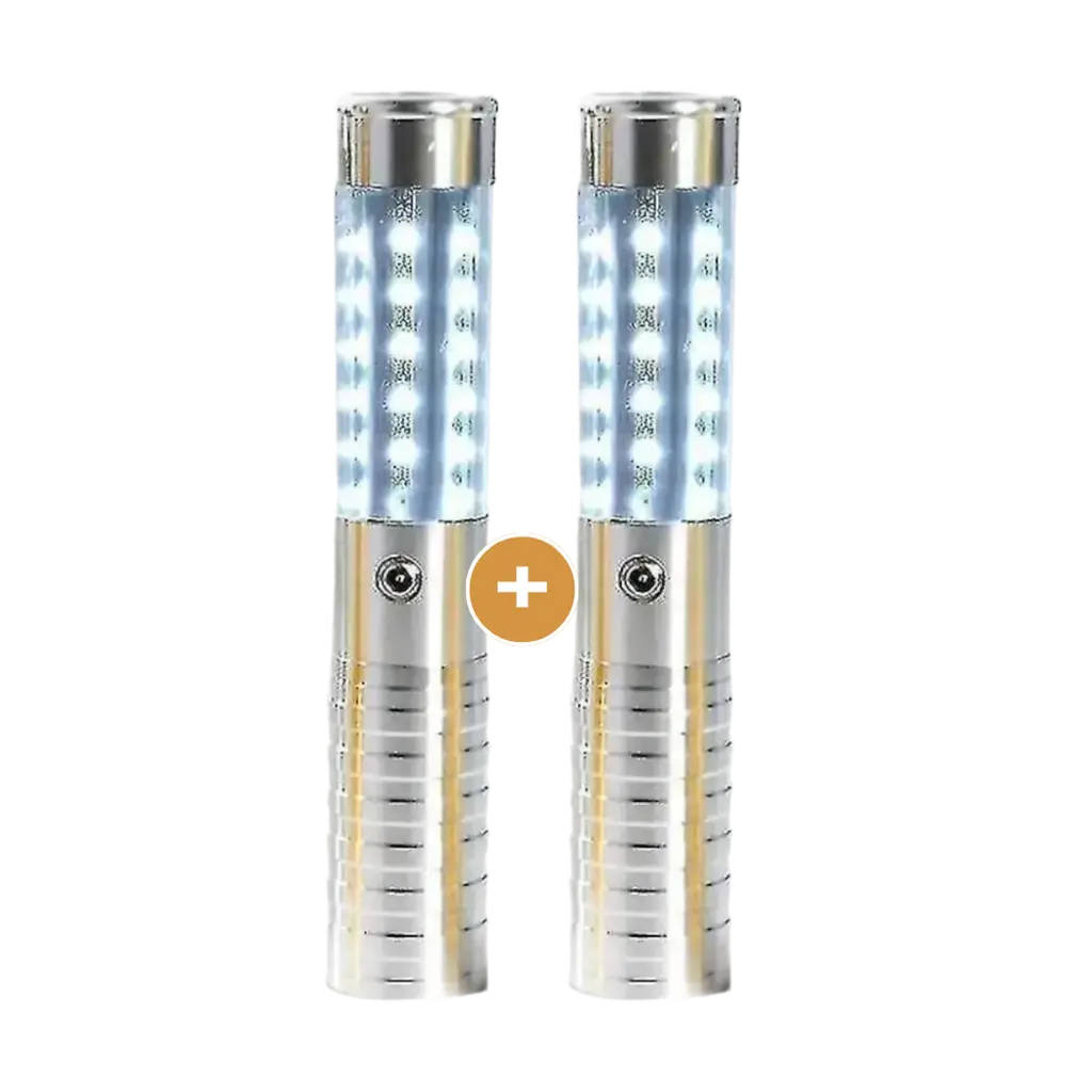 Lot de 2 BÂTONS LED BOUTEILLE V.I.P ARGENT