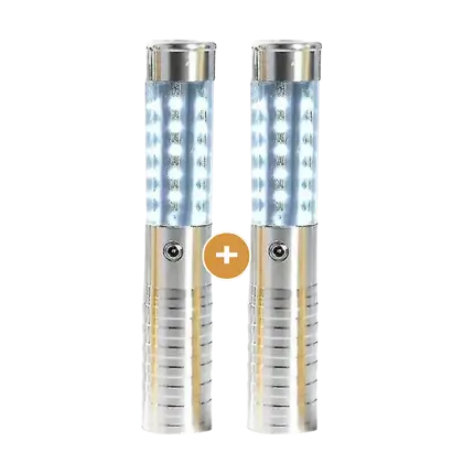 Lot de 2 BÂTONS LED BOUTEILLE V.I.P ARGENT