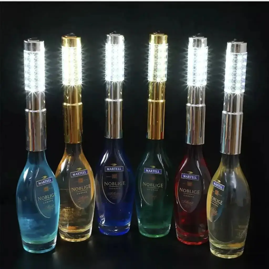 Lot de 2 BÂTONS LED BOUTEILLE V.I.P OR
