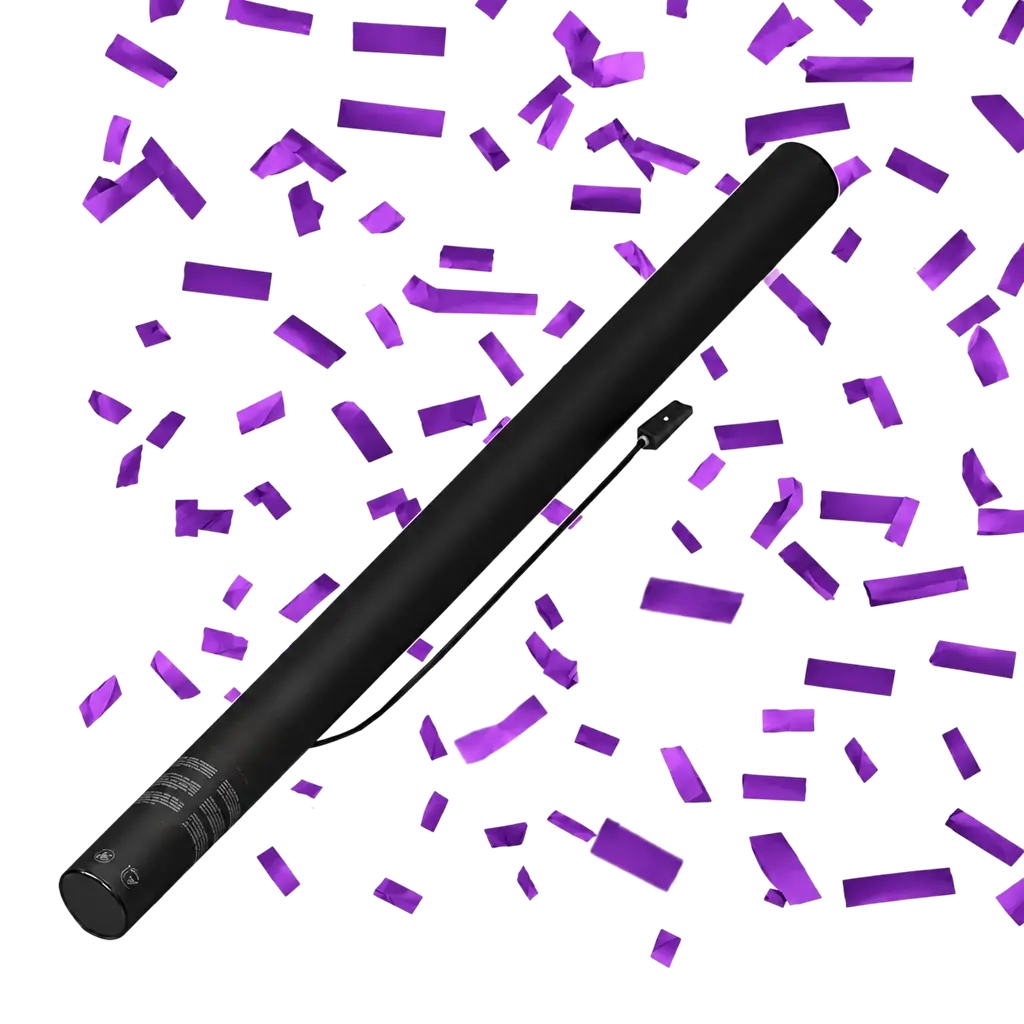 Canon à confettis électrique 80 cm - Violet