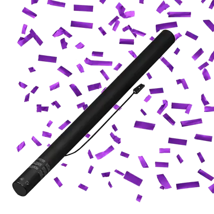 Canon à confettis électrique 80 cm - Violet