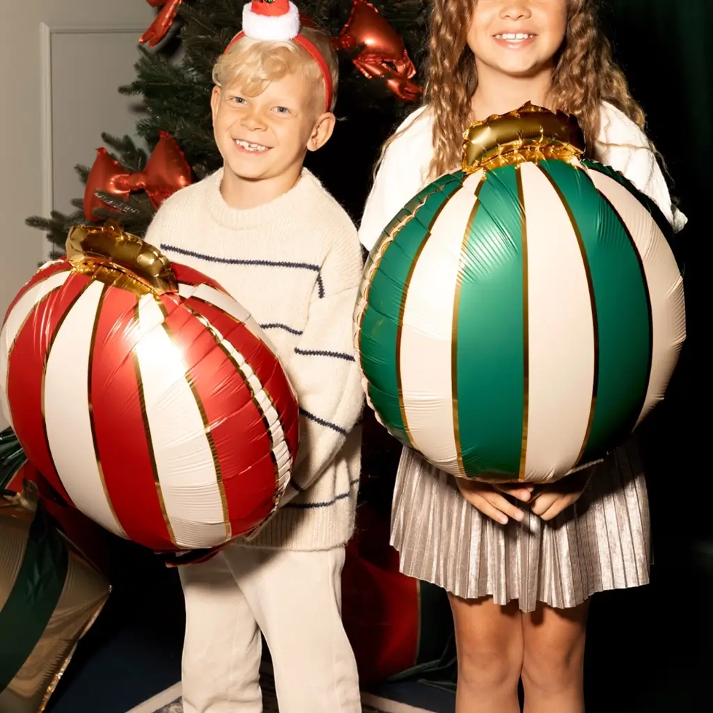 Lot de 3 Ballons Aluminium Boules de Noël – Décoration de Noël