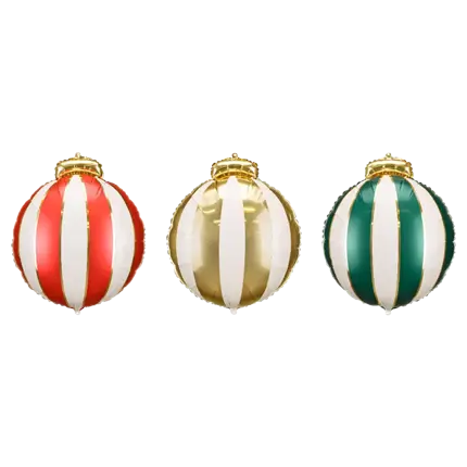 Lot de 3 Ballons Aluminium Boules de Noël – Décoration de Noël