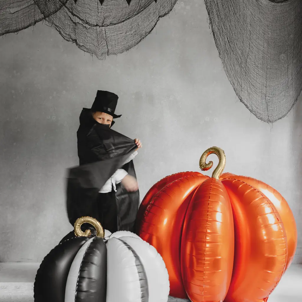 Ballon Aluminium Citrouille 3D Géante 90 x 90 cm – Décoration Halloween