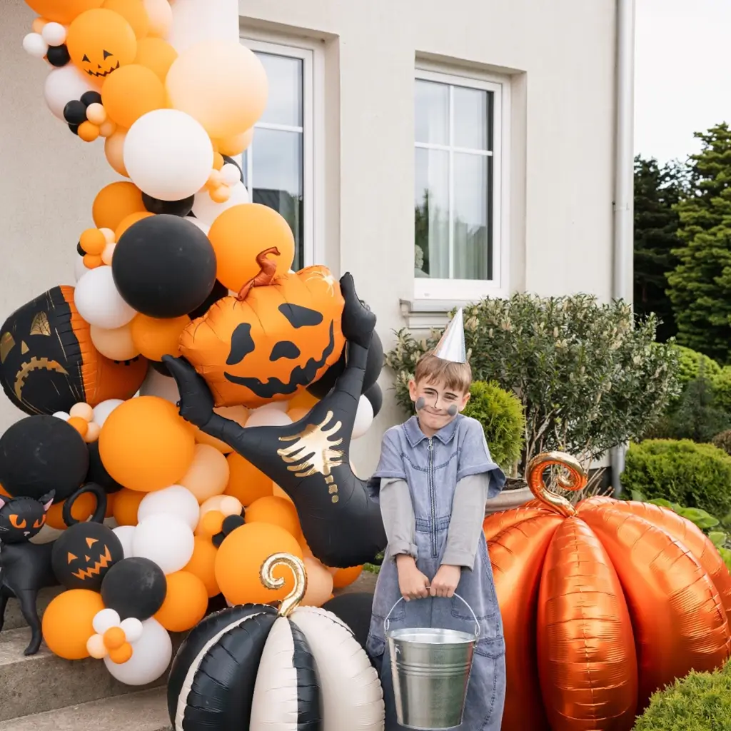 Ballon Aluminium Citrouille 3D Géante 90 x 90 cm – Décoration Halloween