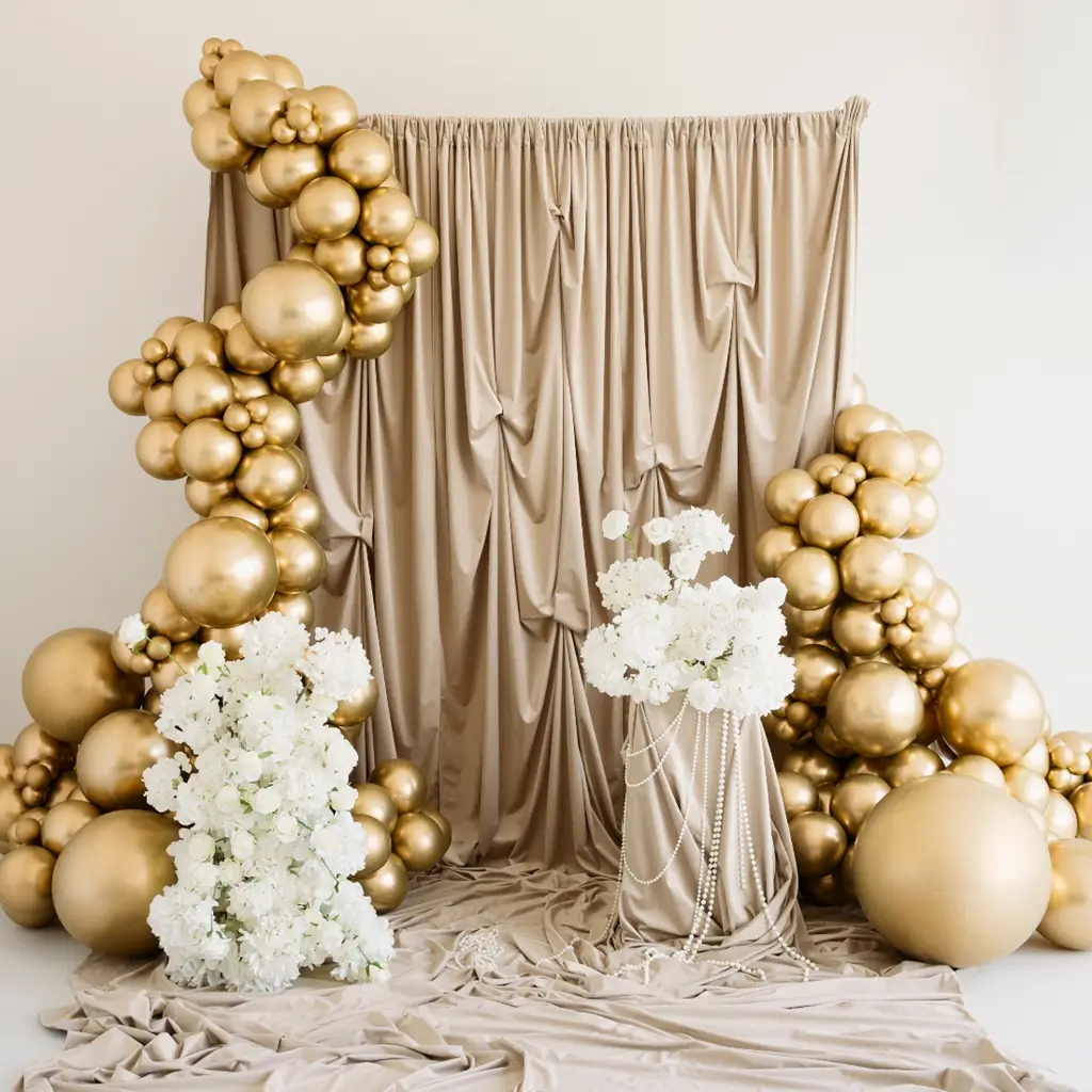 Lot de 10 Ballons Glossy Or 30 cm – Ballons Brillants de Décoration