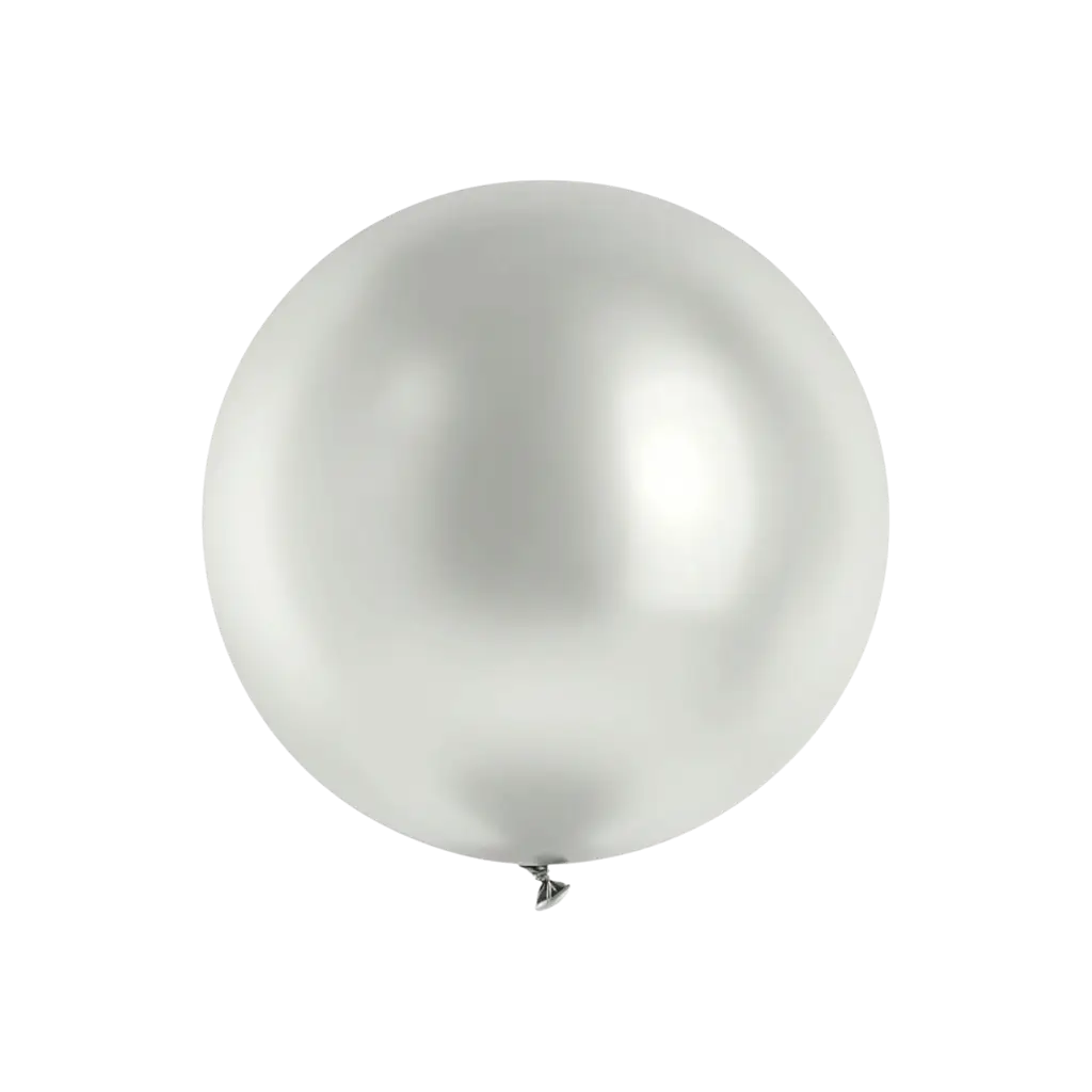 Ballon Géant Glossy Argent 100 cm – Ballon Brillant pour Décoration de Fête