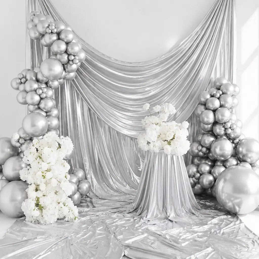 Ballon Géant Glossy Argent 100 cm – Ballon Brillant pour Décoration de Fête