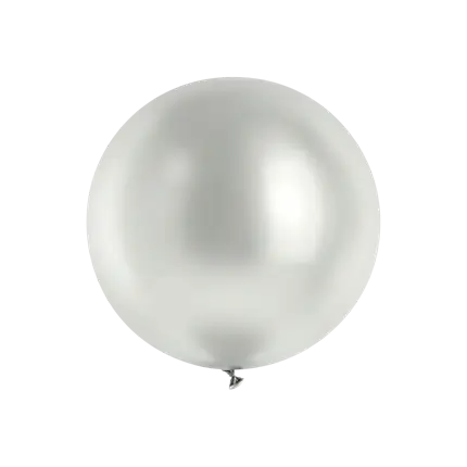 Ballon Géant Glossy Argent 100 cm – Ballon Brillant pour Décoration de Fête