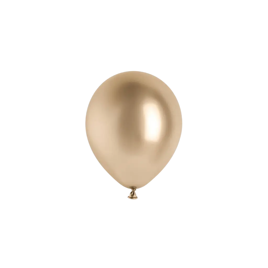 Lot de 50 Ballons Glossy Or Champagne 12 cm – Ballons Brillants de Décoration