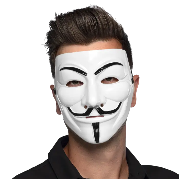 Masque Anonymous Guy Fawkes – Masque V pour Vendetta Blanc