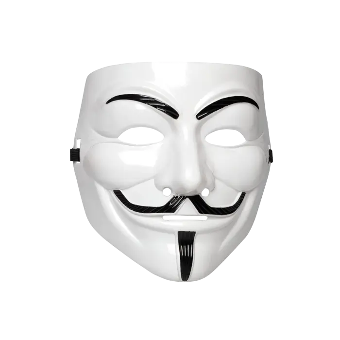Masque Anonymous Guy Fawkes – Masque V pour Vendetta Blanc