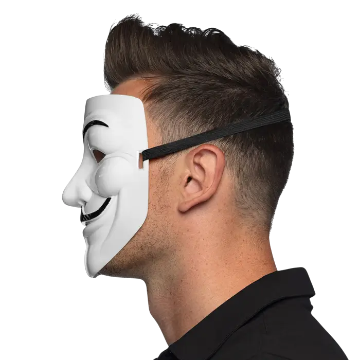 Masque Anonymous Guy Fawkes – Masque V pour Vendetta Blanc