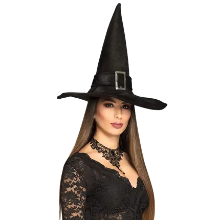 Chapeau de Sorcière Pointu Noir – Déguisement Halloween