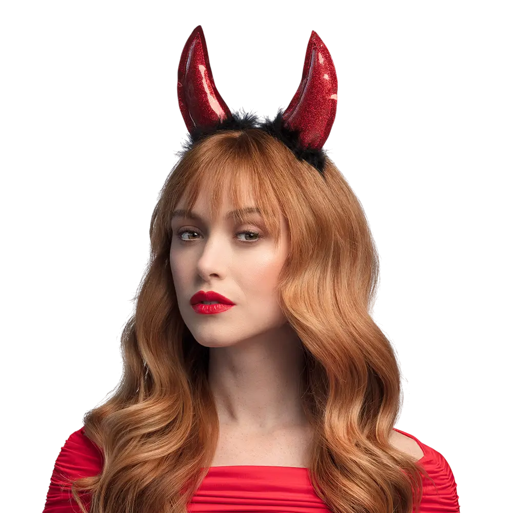 Serre-Tête Diablesse Rouge – Cornes de Diable Halloween