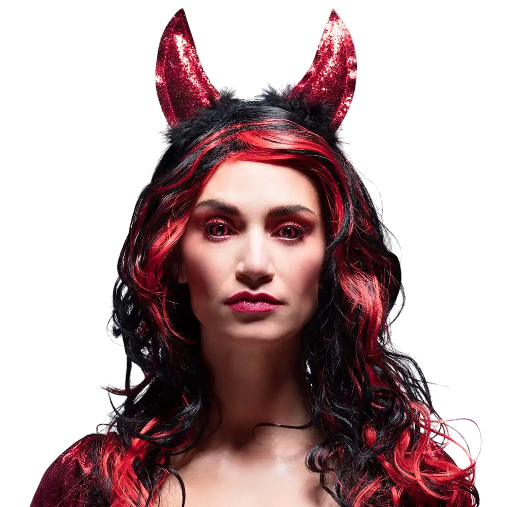 Serre-Tête Diablesse Rouge – Cornes de Diable Halloween