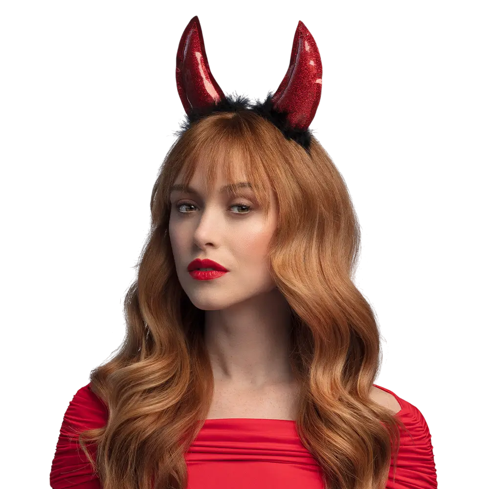 Serre-Tête Diablesse Rouge – Cornes de Diable Halloween