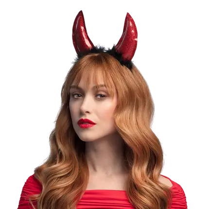Serre-Tête Diablesse Rouge – Cornes de Diable Halloween