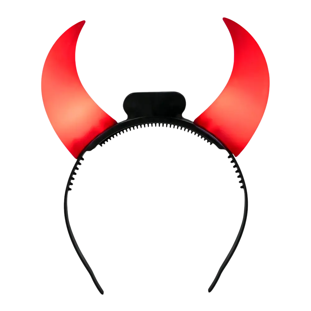 Serre-Tête Cornes de Diable Lumineux LED – Accessoire Halloween